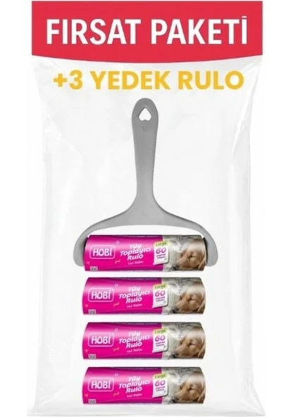 Hobi Tüy Toplama Rulosu Large Boy - 16 Cm Geniş Başlık, 60 Yaprak + 3 Yedek ürün görseli 1
