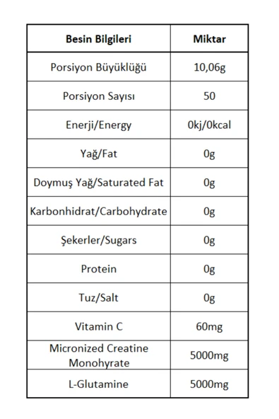 Bigjoy BIG2 Creatine + Glutamine 505g Aromasız - Resim 4
