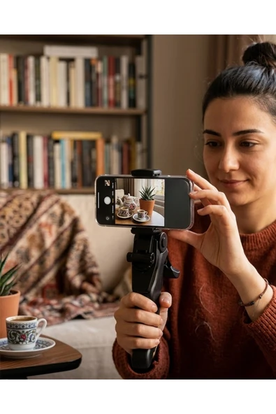 SAYARMARKT Masaüstü Telefon Tripodu Katlanabilir Telefon Tutucu Video Çekim Standı ürün görseli 1