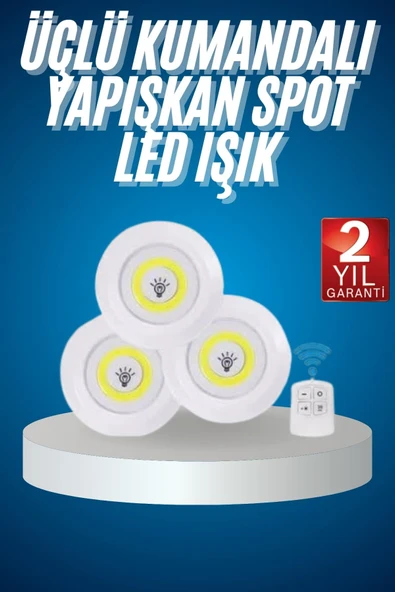 SAYARMARKT Kablosuz Pilli Işıldak Masa Lambası Mutfak Tezgah Altı Banyo Dolabı Dolap İçi - ISSH3022-445 ürün görseli 1