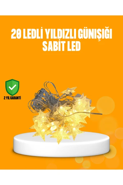 SAYARMARKT Yıldız Led Işık 5 Metre Dekoratif Aydınlatma Günışığı ürün görseli 1