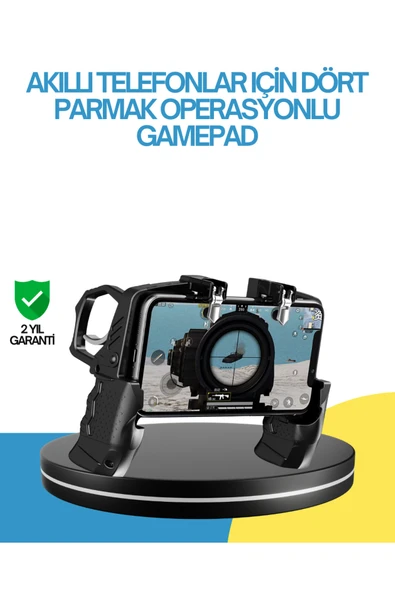 SAYARMARKT Dört Parmak Destekli Mobil Gamepad Tetikli Oyun Kontrolcüsü ürün görseli 1