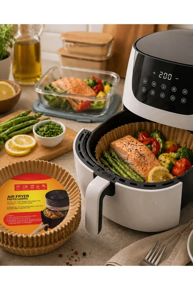 SAYARMARKT 100'LÜ AİRFRYER KAĞIDI ürün görseli 1