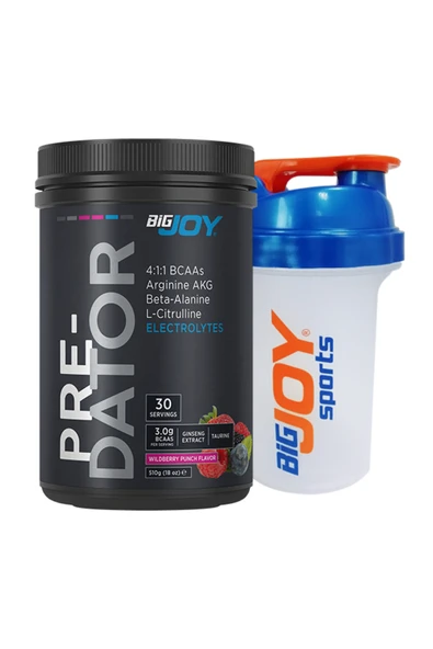 Bigjoy Preworkout Predator ORMAN MEYVELERİ Aromalı 510 gr 30 Servis Pre-Workout Advanced Blend ürün görseli 1