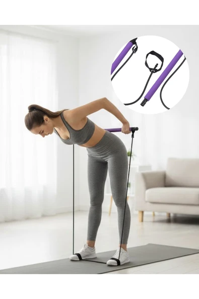 SAYARMARKT Pilates Bar Direnç Aleti Duruş Geliştirici ve Kas Güçlendirici ürün görseli 1