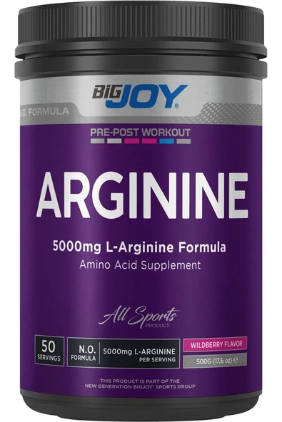 Bigjoy Arginine Powder Orman Meyveli 500g ürün görseli 1