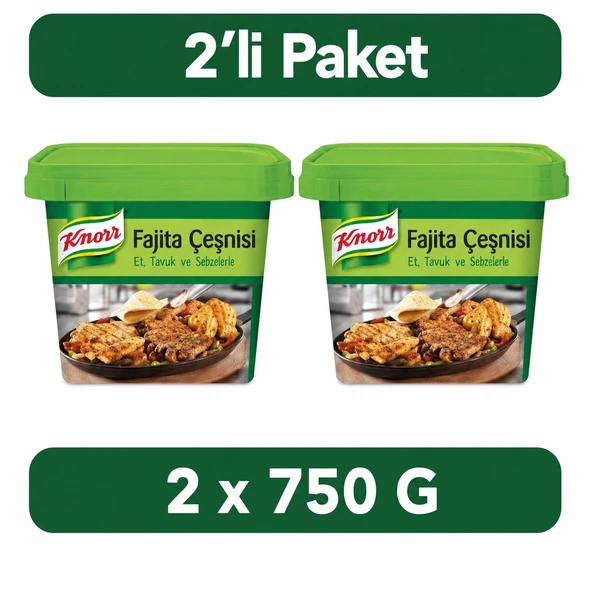 Knorr Fajita Çeşnisi 750 Gr x 2 Adet - Profesyonel Baharat Karışımı ürün görseli 1