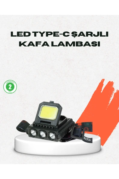 SAYARMARKT USB Şarjlı Kafa Feneri 800 Lumen Ayarlanabilir COB ve XPE LED ürün görseli 1