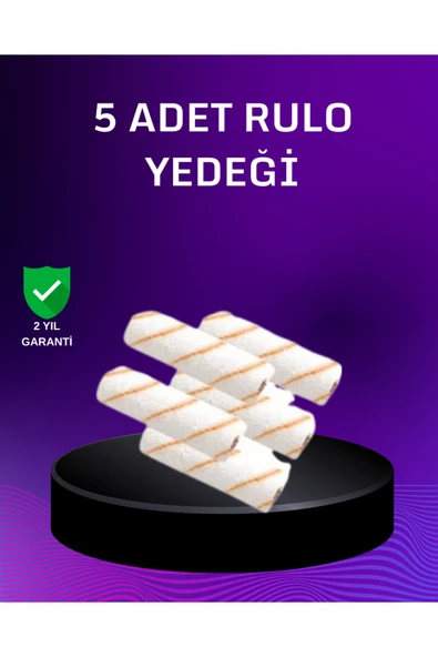 SAYARMARKT 5’li Mini Rulo Boya Seti Duvar Tavan Emülsiyon Uygulama ürün görseli 1