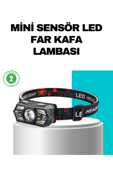 SAYARMARKT Hareket Sensörlü Şarjlı LED Far Suya Dayanıklı Çok Modlu ürün görseli 1