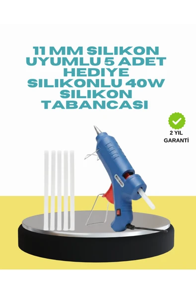 SAYARMARKT 5 Silikon Hediyeli 40W Silikon Tabancası Ev ve Hobi Kullanımı ürün görseli 1