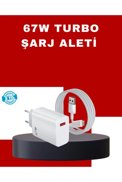SAYARMARKT 67 Watt Yüksek Güç Şarj Adaptörü Mi 10 Mi 11 Mi 12 Uyumlu ürün görseli 1