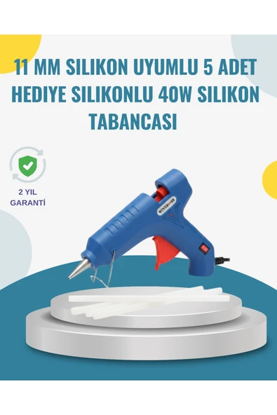 SAYARMARKT 5 Silikon Hediyeli 40W Sıcak Silikon Tabancası Pratik Güçlü Kullanım ürün görseli 1