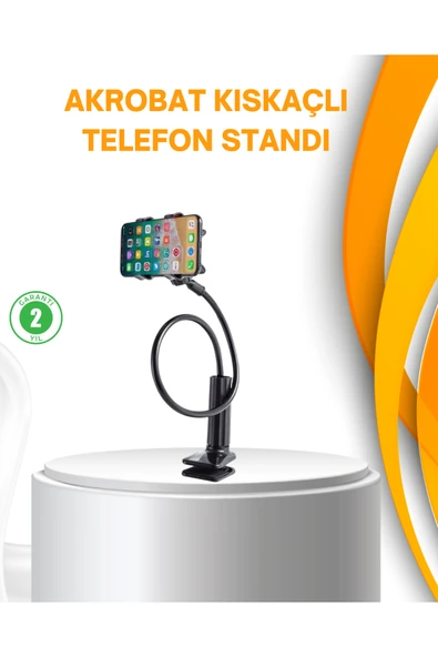 SAYARMARKT Esnek Gövdeli Mandallı Masaüstü Telefon Tutucu ürün görseli 1