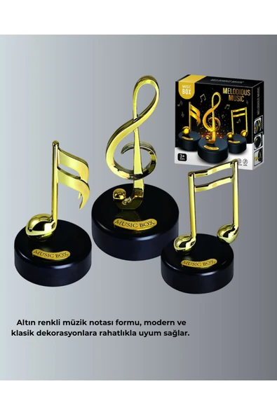 SAYARMARKT Sol Anahtarı Figürlü Müzik Kutusu - Dekoratif ve Melodili Şık Tasarım ürün görseli 1