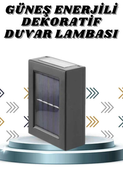 SAYARMARKT Solar Lamba Dekoratif Aplik Su Geçirmez Led Işıklı Duvar Lambası ürün görseli 1