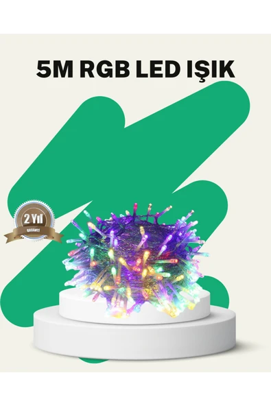 SAYARMARKT 50’li LED Şeffaf Kablolu 5 m Aydınlatma Işık Süsleme Led ürün görseli 1