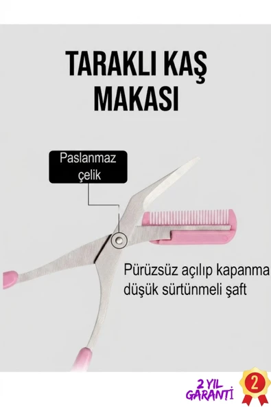 SAYARMARKT Taraklı Kaş Makası Kaş Şekillendirme ve Düzeltme Aparatı ürün görseli 1