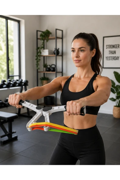 SAYARMARKT Direnç Bantlı Kol Göğüs Omuz Egzersiz Aleti Evde Fitness Seti ürün görseli 1