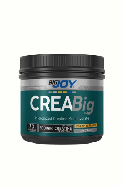 Bigjoy Kreatin Creabig 210gr 30 Servis Ananas Aromalı Creatine Monohydrate %100 Mikronize ürün görseli 1