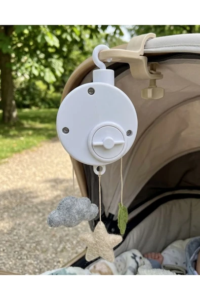 SAYARMARKT Müzikli Bebek Uyutucu Çekmeli Mekanik Müzik Kutusu Asılabilir Tasarım ürün görseli 1