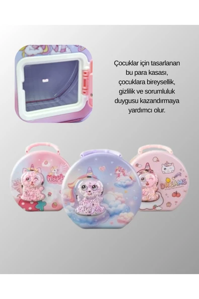 SAYARMARKT ŞİFRELİ KUMBARA PEMBE - Resim 5