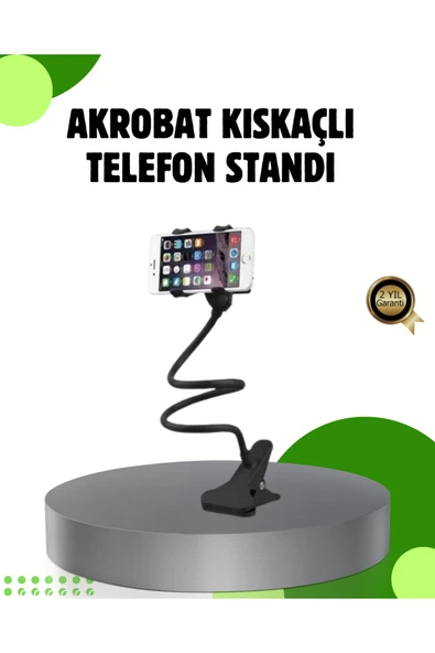 SAYARMARKT Akrobat Masaüstü Mandallı Telefon Tutucu 360 Derece Dönebilen ürün görseli 1