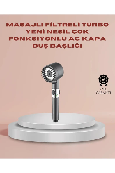 SAYARMARKT Filtreli Masaj Özellikli Duş Başlığı Aç Kapa Tuşlu ürün görseli 1