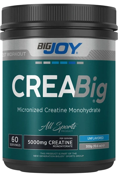 Bigjoy BigJoy Creabig %100 Mikronize Kreatin Monohidrat 200 Mesh Aromasız 300g 60 Servis ürün görseli 1