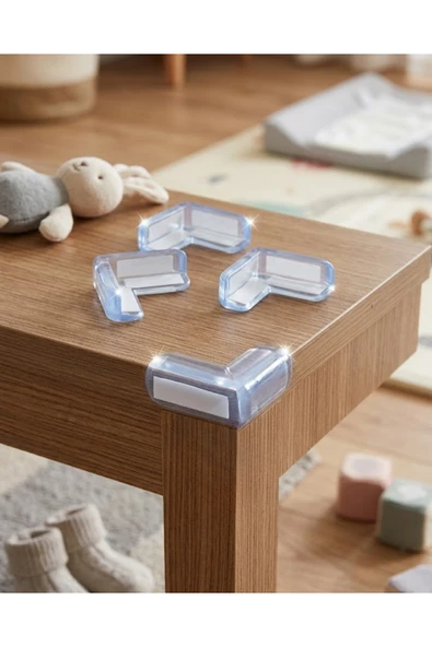 SAYARMARKT Masa Köşe Koruyucu 4 Lü Set Bebek Çocuk Güvenlik Köşe Aparatı ürün görseli 1