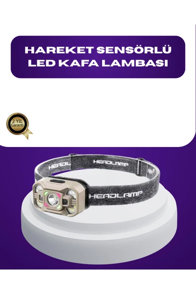 SAYARMARKT Wave Sensörlü LED Kafa Lambası Şarjlı Ayarlanabilir Işık ürün görseli 1