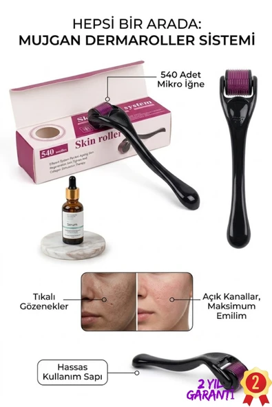 SAYARMARKT Mikro İğneli Derma Roller Yüz Bakım ve Cilt Canlandırma Aleti ürün görseli 1