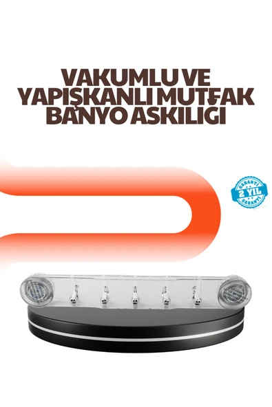 SAYARMARKT Çok Amaçlı Vakumlu Askılık Yapışkanlı Kolay Montajlı ürün görseli 1