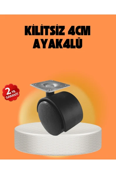 SAYARMARKT Kilitsiz 4 cm Tekerlek Ayak 4’lü Set Sessiz ve Dayanıklı ürün görseli 1