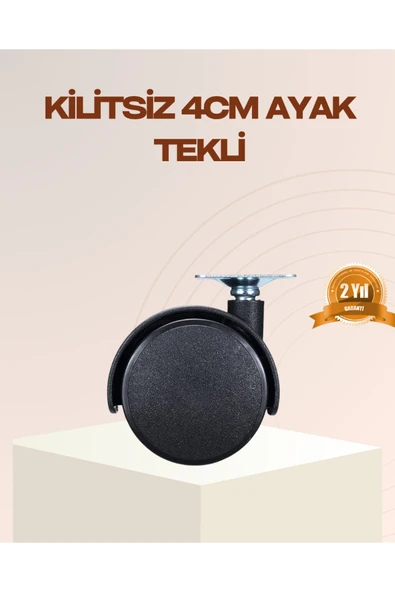 SAYARMARKT Tekli Döner Mobilya Ayağı 4 Cm - Masa ve Sehpa İçin Pratik Kullanım ürün görseli 1