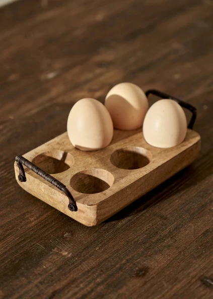Bella Maison Spark 6'lı Yumurtalık Naturel (20x12x4,5 cm) ürün görseli 1