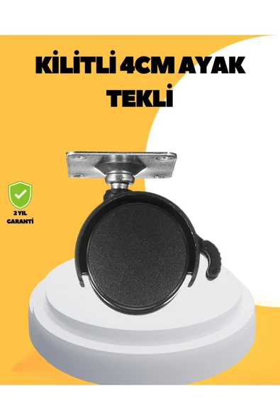 SAYARMARKT 4 cm Kilitli Mobilya Tekerleği Tekli Sessiz ve Dayanıklı ürün görseli 1
