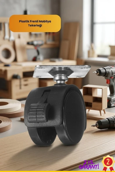 SAYARMARKT 6 Cm Tekli Kilitli Ayak Mobilya İçin Şık Tasarım ürün görseli 1