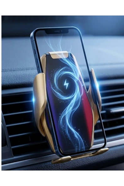 SAYARMARKT Otomatik Açılan Araç Telefon Tutucu Kablosuz Şarj ve Tek Elle Kullanım ürün görseli 1