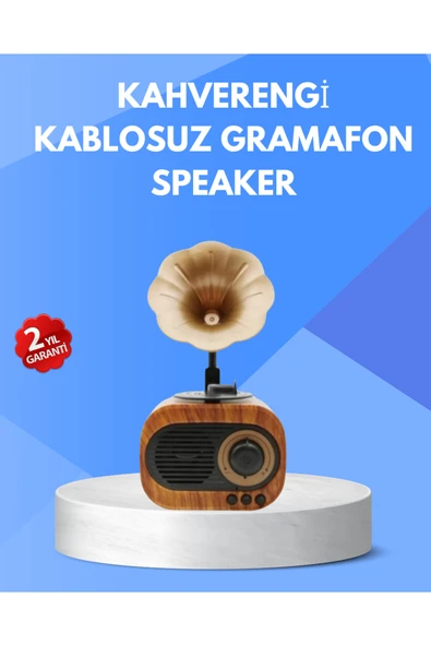 SAYARMARKT Retro Tasarımlı Mini Bluetooth Hoparlör ve FM Radyo Çoklu Medya ürün görseli 1
