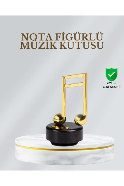 SAYARMARKT Dönen Nota Figürlü Müzik Box Işıltılı Dekoratif Tasarım ürün görseli 1