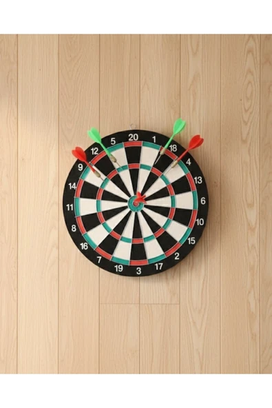 SAYARMARKT 17 İnç Dart Tahtası Şık Tasarım Dayanıklı Yapı ve Dart Oku Hediyeli ürün görseli 1