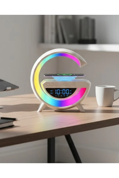 SAYARMARKT Modern RGB Işıklı Kablosuz Hoparlör Uzun Süreli Müzik Keyfi ürün görseli 1