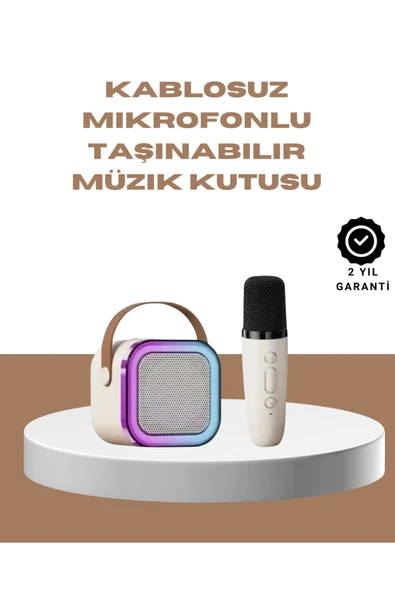 SAYARMARKT Bluetooth Karaoke Mikrofon ve Hoparlör Seti Taşınabilir ürün görseli 1