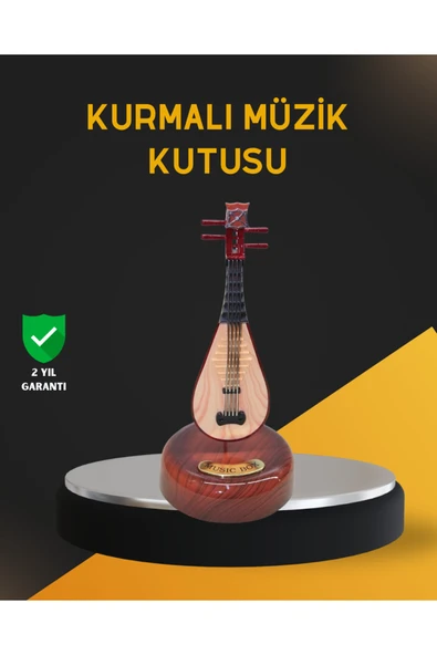 SAYARMARKT Klasik Ud Figürlü Melodili Müzik Kutusu Şık Hediyelik ürün görseli 1
