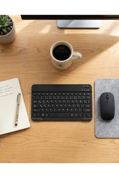 SAYARMARKT Kablosuz Klavye ve Mouse Kombosu Bluetooth Uyumlu Sessiz Set ürün görseli 1