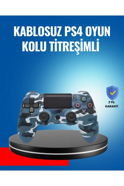 SAYARMARKT Bluetooth Kablosuz PS4 Gamepad Çift Motorlu Siyah Controller ürün görseli 1