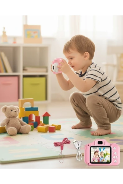 SAYARMARKT Taşınabilir HD Dijital Kamera Video Kayıt Fotoğraf Çekim USB Bağlantılı Şarjlı ürün görseli 1