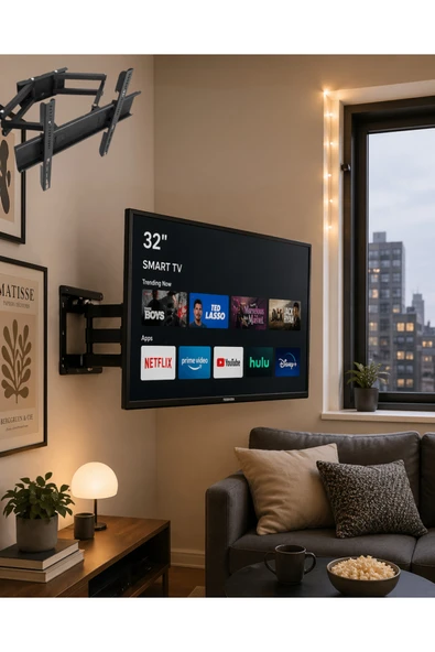 SAYARMARKT Hareketli TV Duvar Askısı 32 55 İnç Döner Eğimli Televizyon Aparatı ürün görseli 1