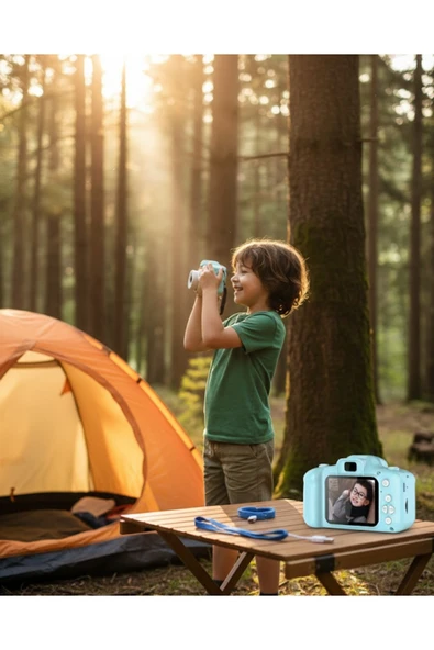 SAYARMARKT Mavi Şarjlı Mini HD Kamera Video Fotoğraf Çekimli USB Bağlantılı Dijital Cihaz ürün görseli 1